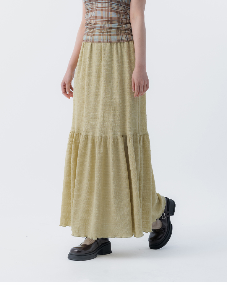 ジャカードティアードスカート 3色展開