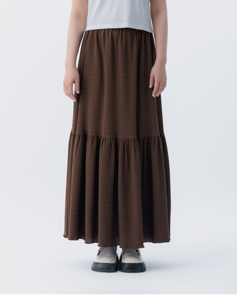 ジャカードティアードスカート 3色展開