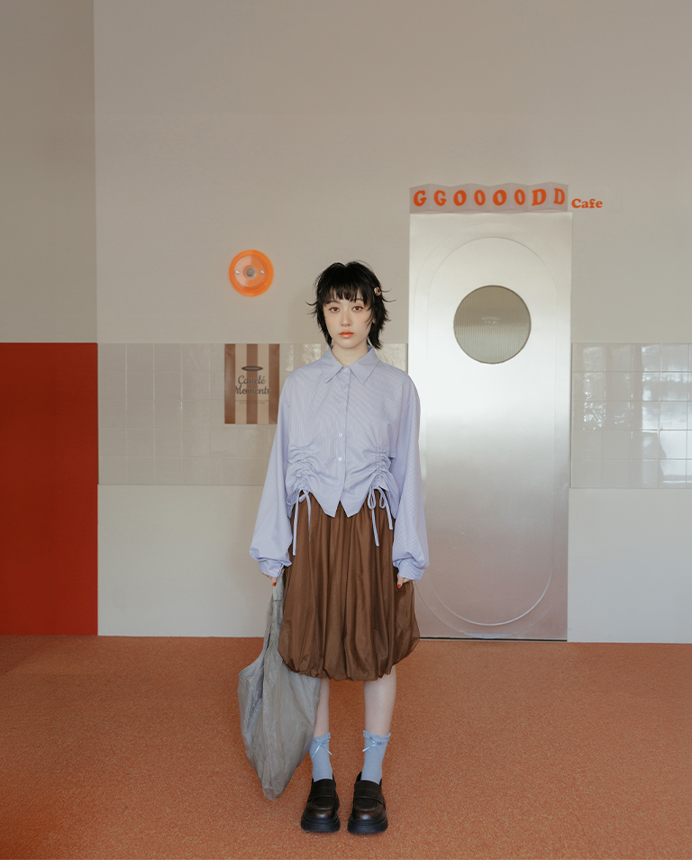 ダブルチュールミディスカート 3色展開