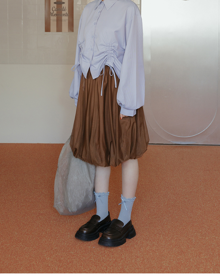 ダブルチュールミディスカート 3色展開