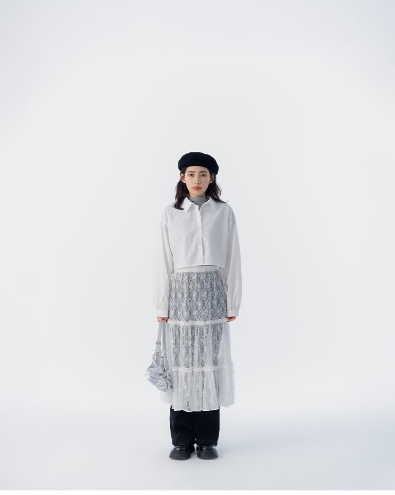 レースシアーバルーンスカート 2色展開