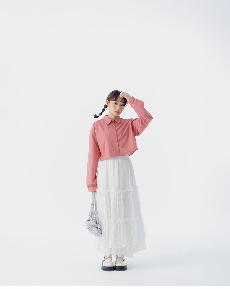 レースシアーバルーンスカート 2色展開