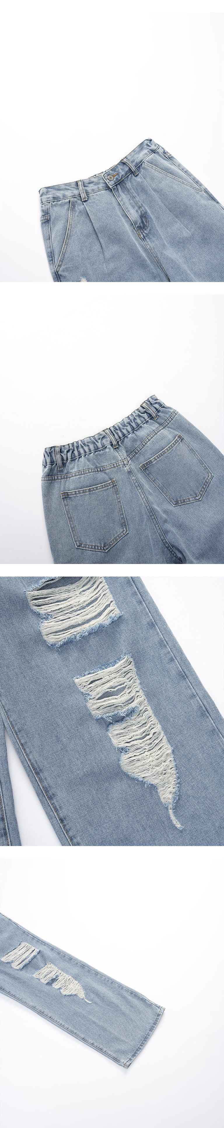 ダメージデニムパンツ S/M