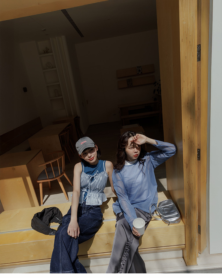 ステッチワイドデニムパンツ S/M/L 04011805