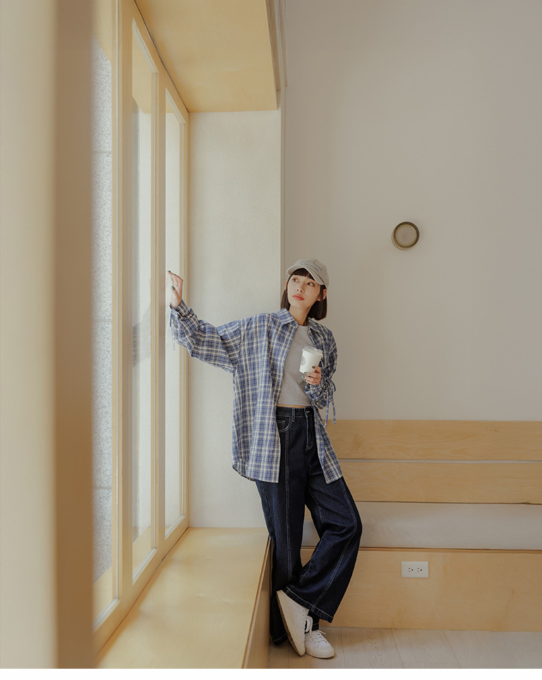 ステッチワイドデニムパンツ S/M/L 04011805