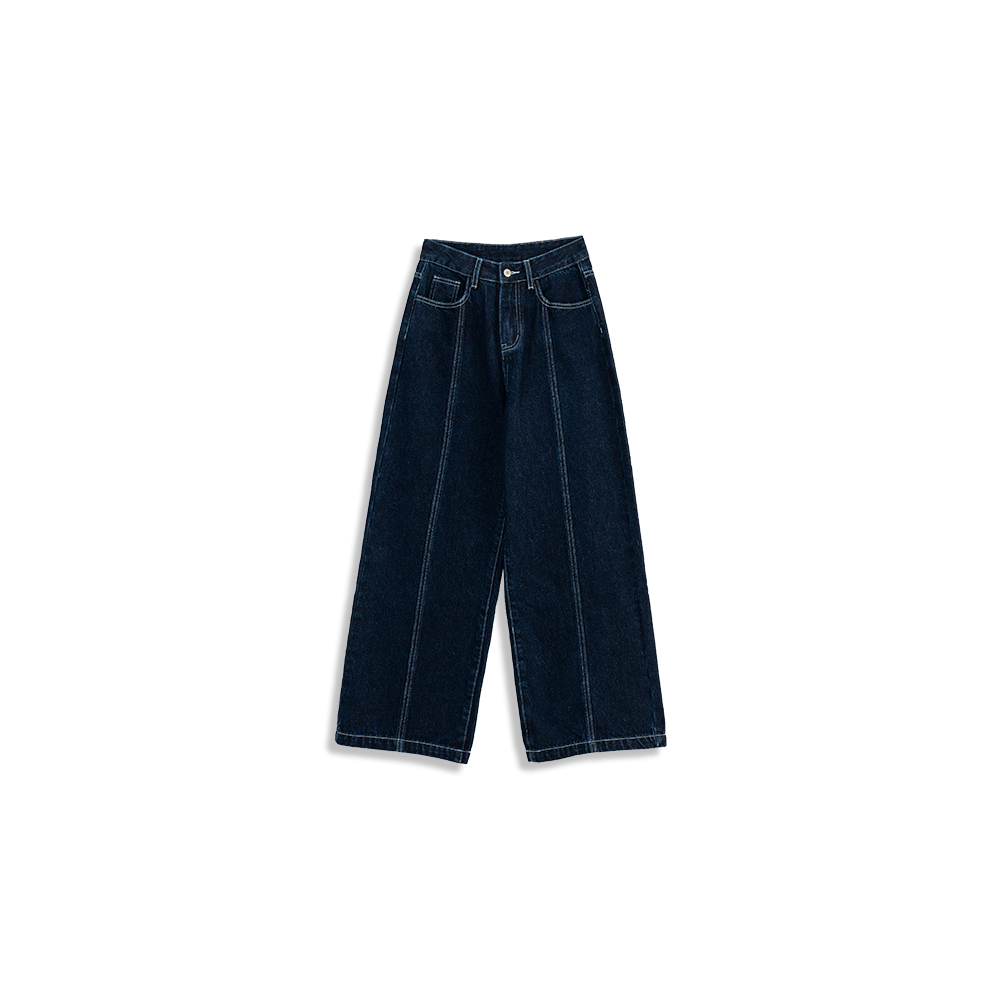 ステッチワイドデニムパンツ S/M/L