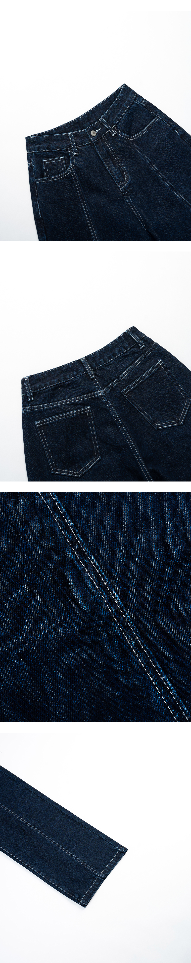 ステッチワイドデニムパンツ S/M/L 04011805