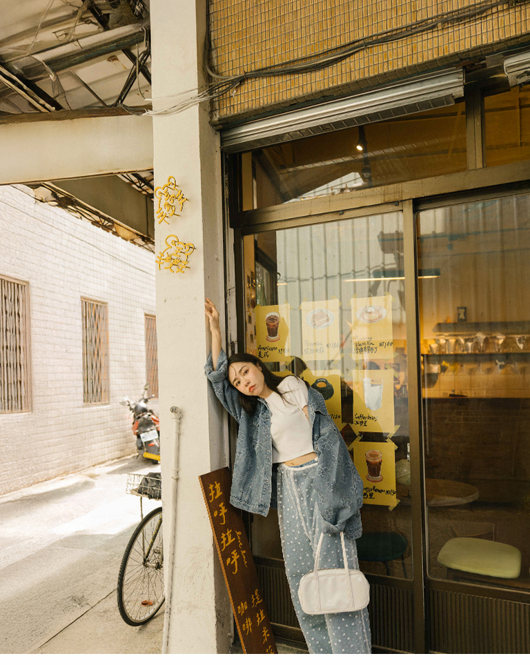 メッシュレイヤードデニムパンツ S/M/L