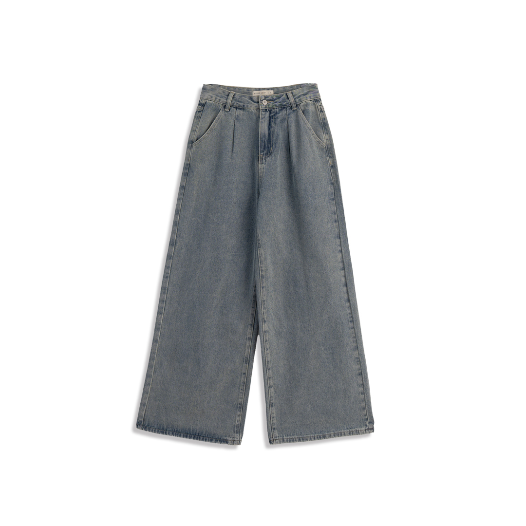 デニムストレートパンツ