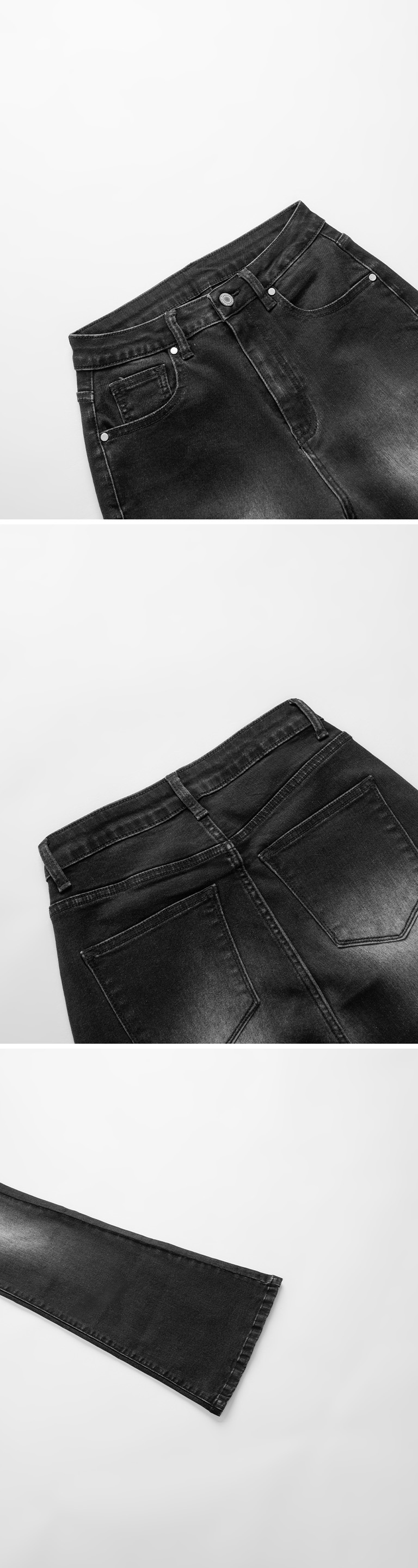 ウォッシュドデニムフレアパンツ