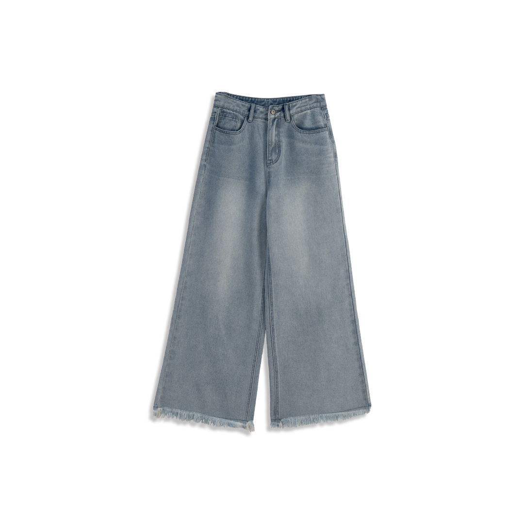 カットオフストレートデニムパンツ