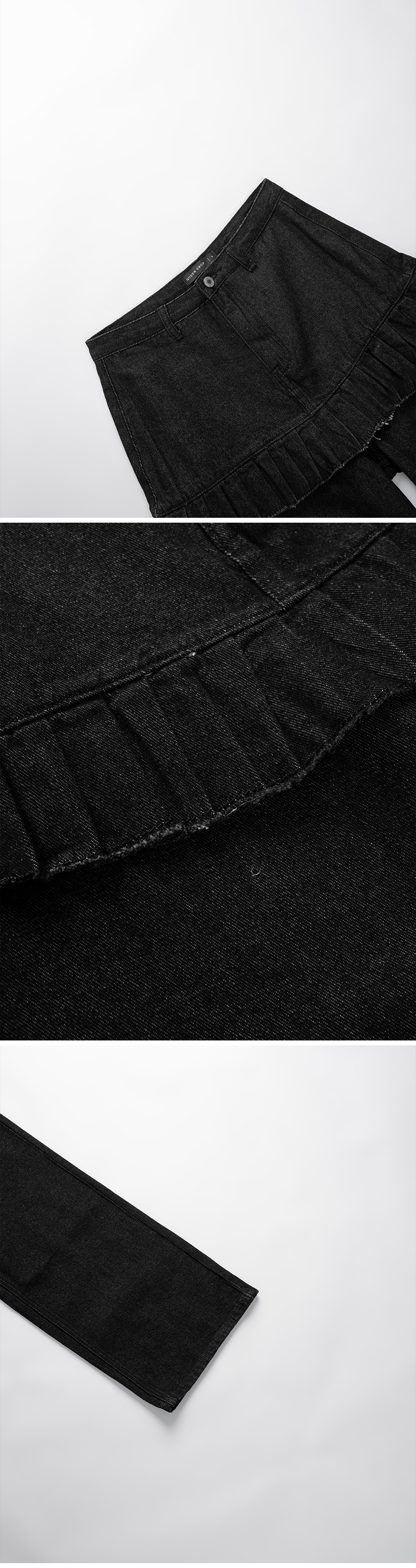 レイヤード風ストレートジーンズ