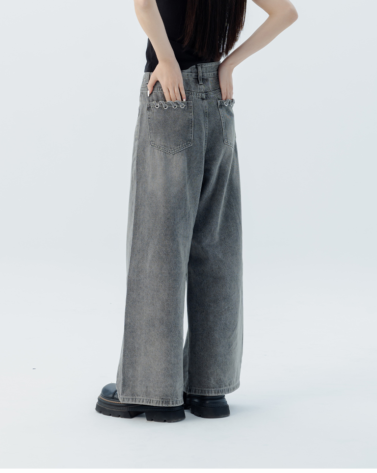 ウォッシュデニムパンツ