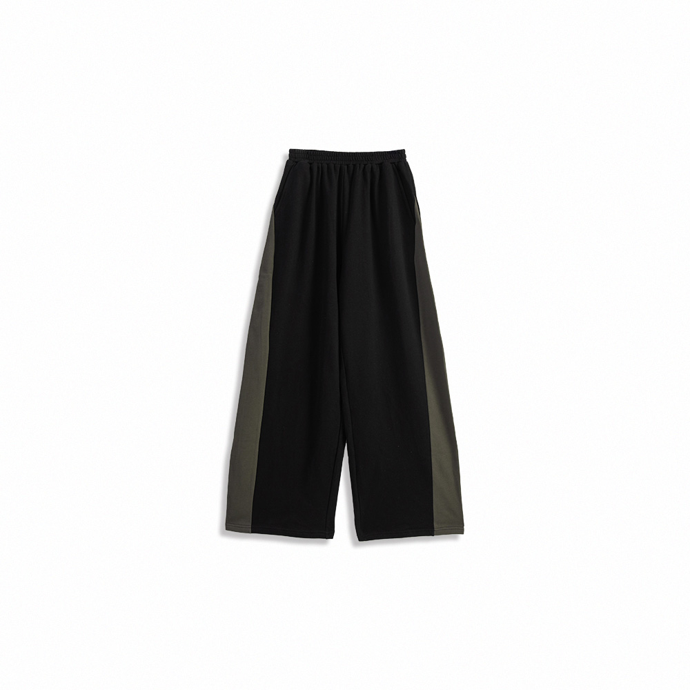 バイカラーローライズコットンパンツ