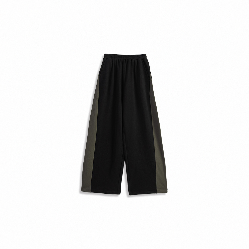 バイカラーローライズコットンパンツ