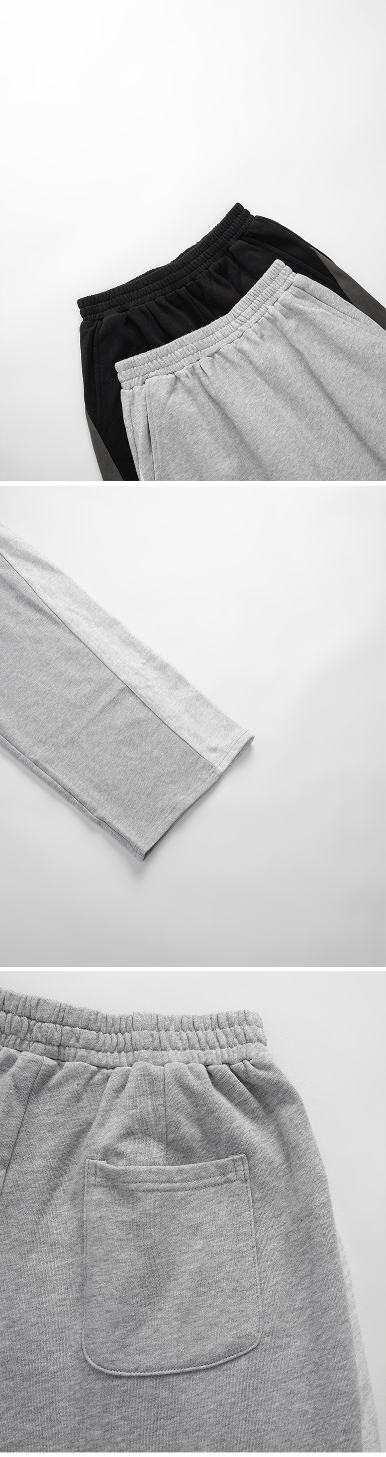 バイカラーローライズコットンパンツ