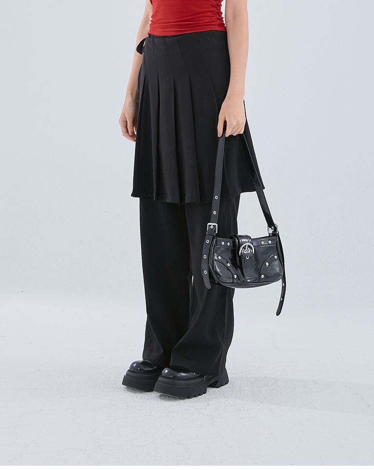 プリーツスカートーピーススラックス  2色展開