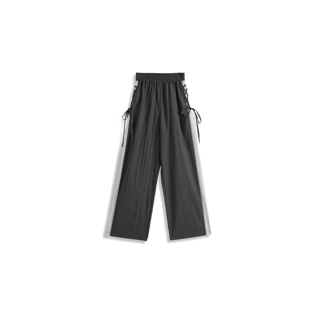 サイドラインリボンレースアップパンツ 2色展開