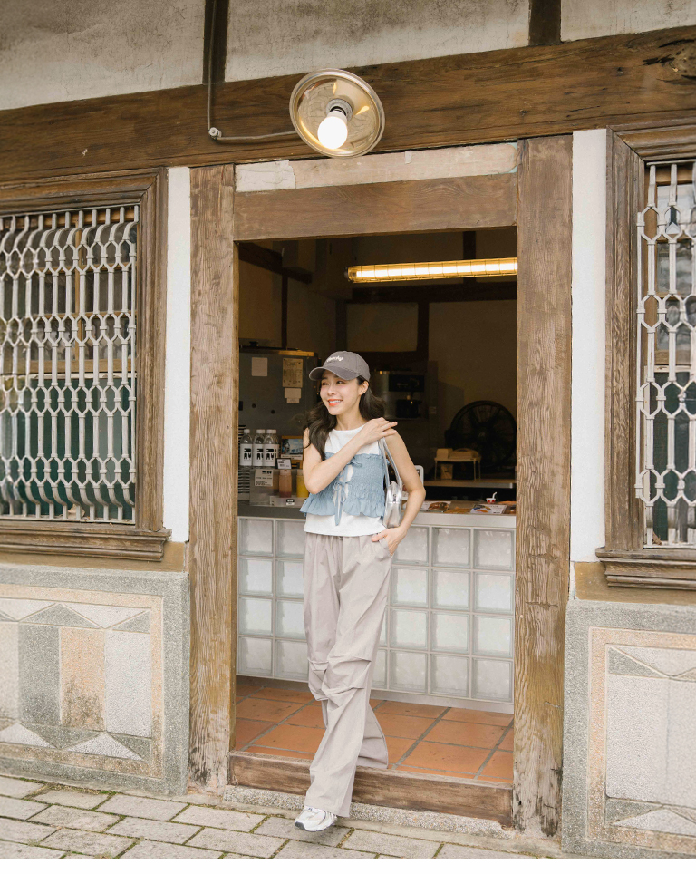 抽繩タックカーゴパンツ 2色展開