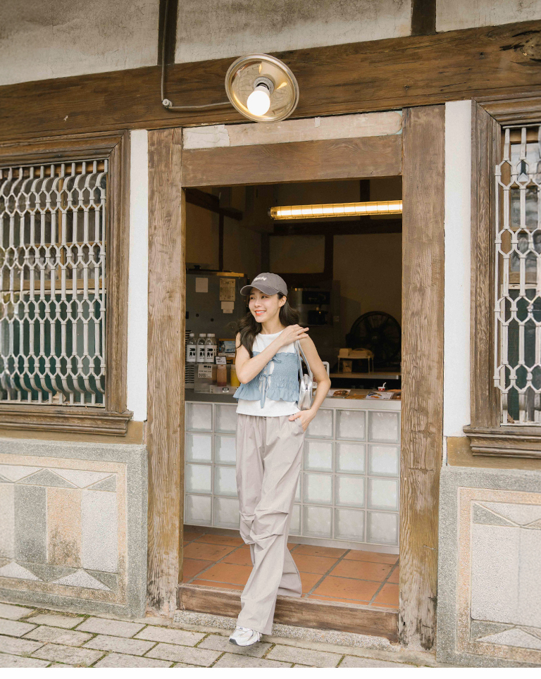 抽繩タックカーゴパンツ 2色展開