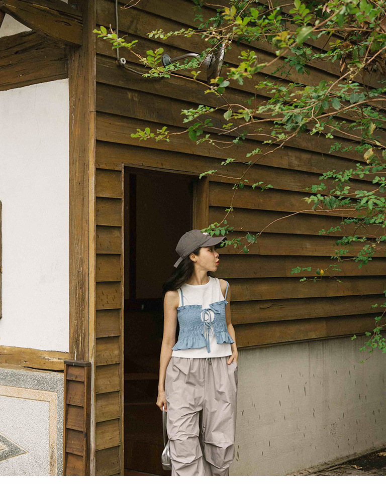 抽繩タックカーゴパンツ 2色展開