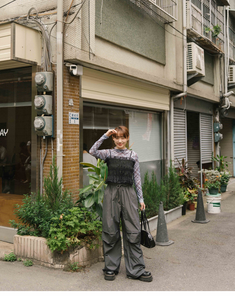 抽繩タックカーゴパンツ 2色展開