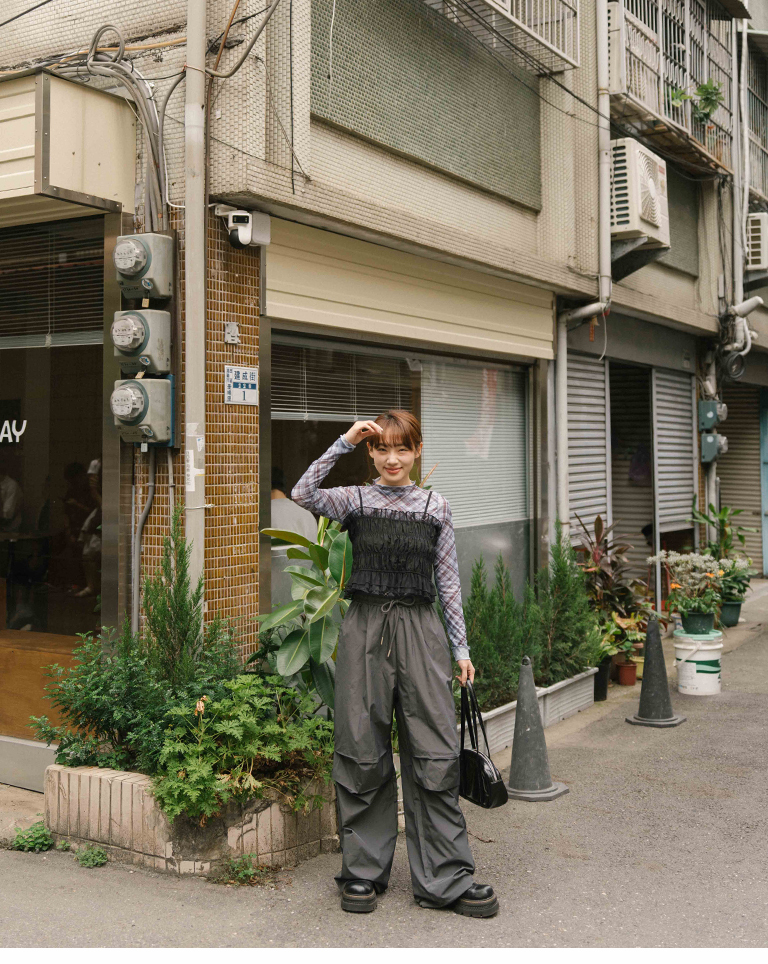 抽繩タックカーゴパンツ 2色展開