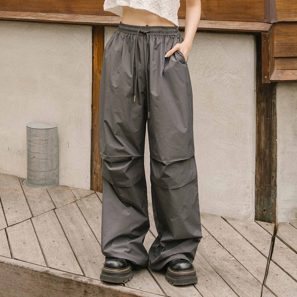 抽繩タックカーゴパンツ 2色展開