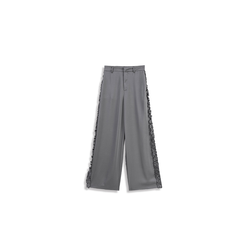 サテンサイドフリルスラックス S/M 04101936
