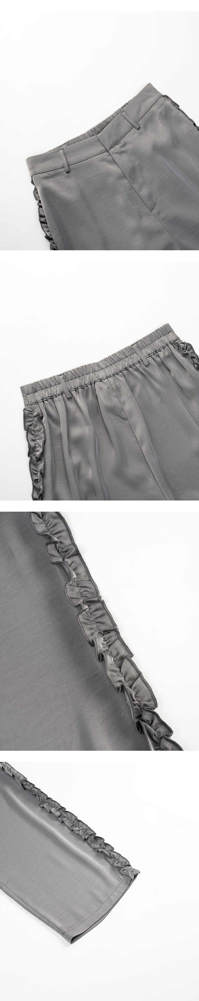 サテンサイドフリルスラックス S/M 04101936