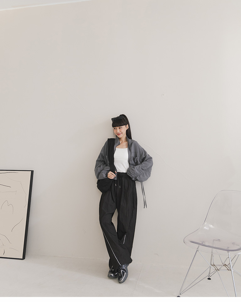 裾ドローコードバイカラーパンツ 2色展開