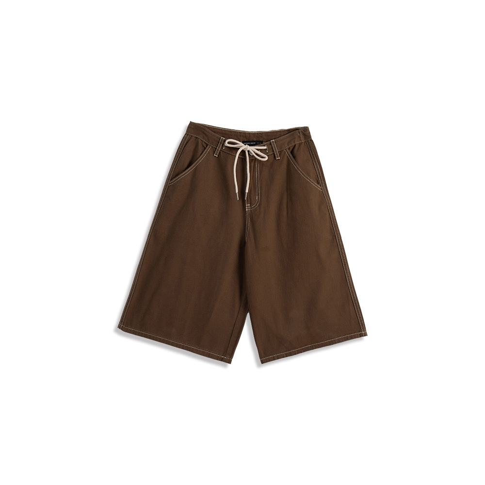 バイカラーステッチクロップドパンツ