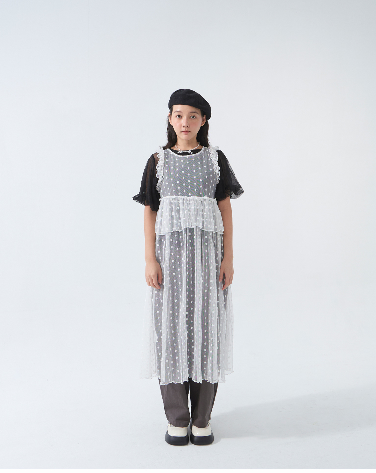 プリーツデザインキャップドパンツ2色展開