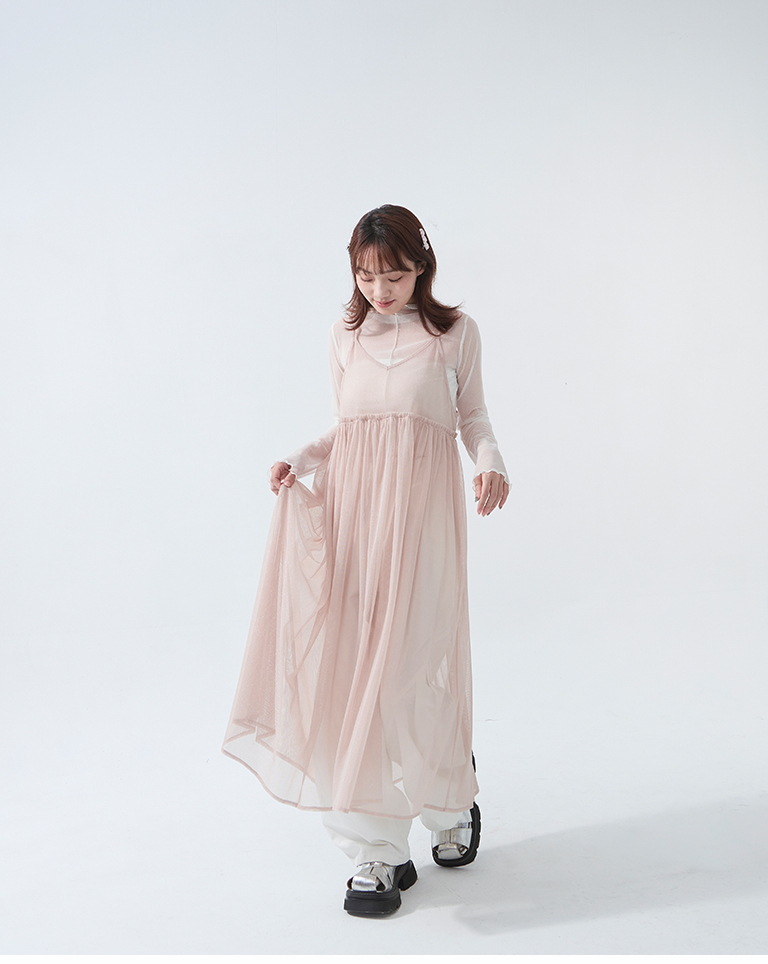 プリーツデザインキャップドパンツ2色展開