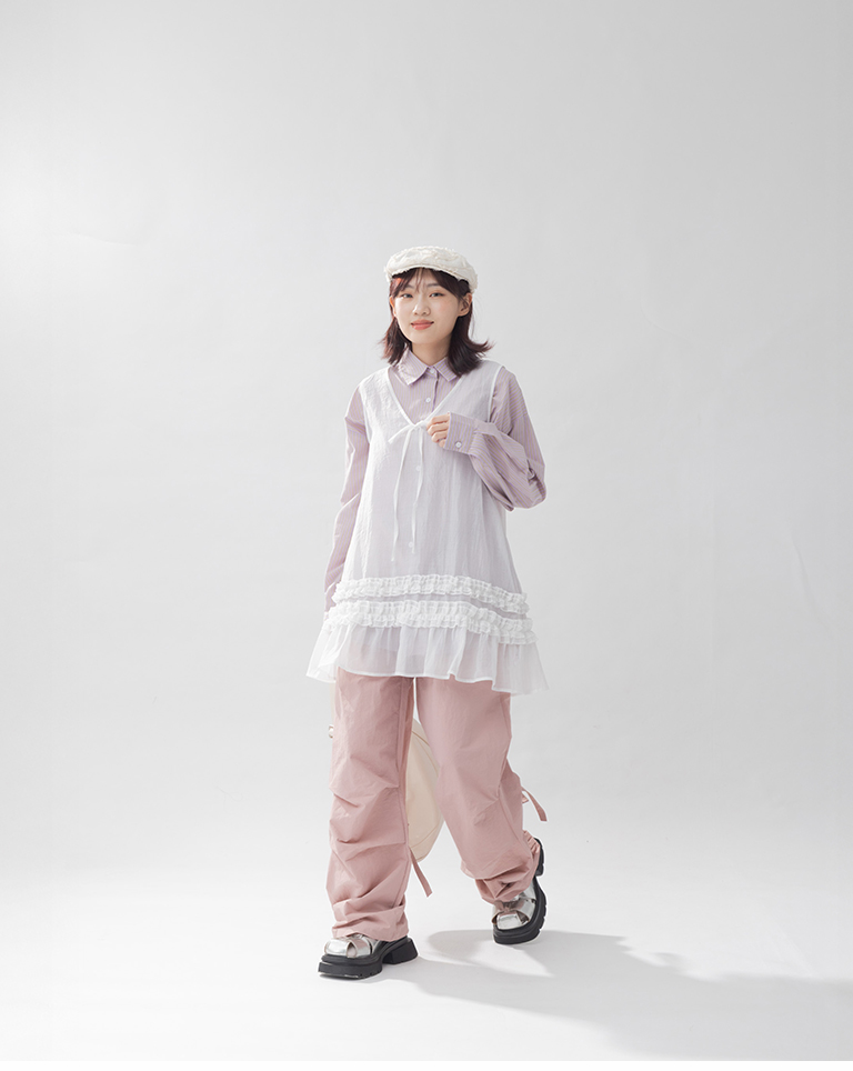 リボンプリーズワークパンツ 2色展開