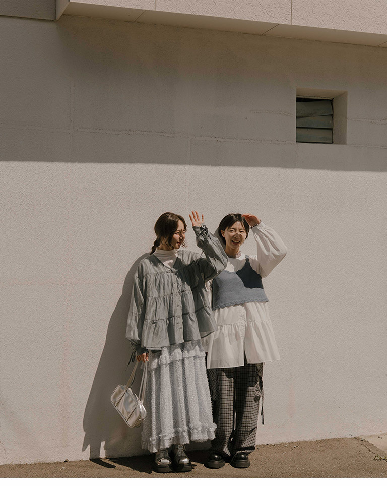 チェックポケットストレートパンツ 2色展開