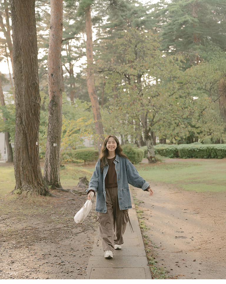 チェックポケットストレートパンツ 2色展開