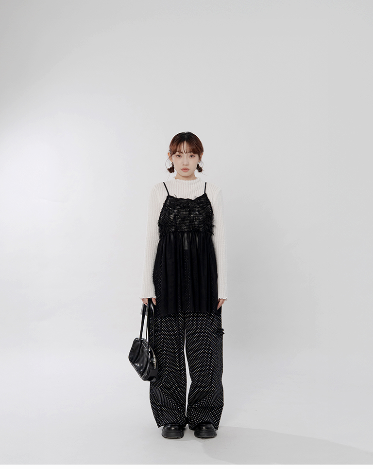 ドットフリルポケットパンツ 2色展開