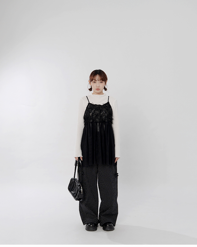 ドットフリルポケットパンツ 2色展開