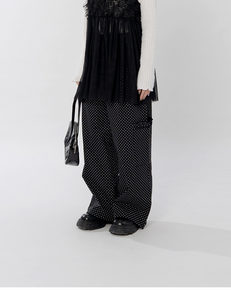 ドットフリルポケットパンツ 2色展開