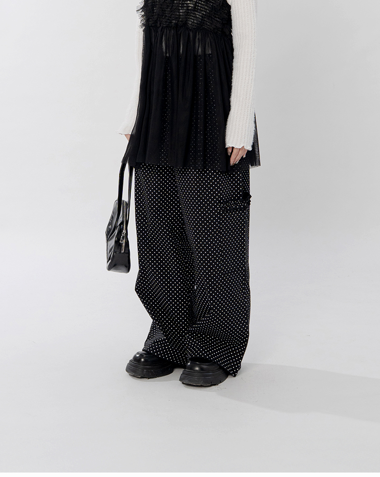 ドットフリルポケットパンツ 2色展開