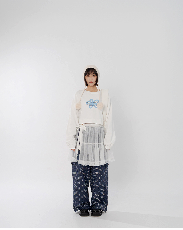 ドットフリルポケットパンツ 2色展開