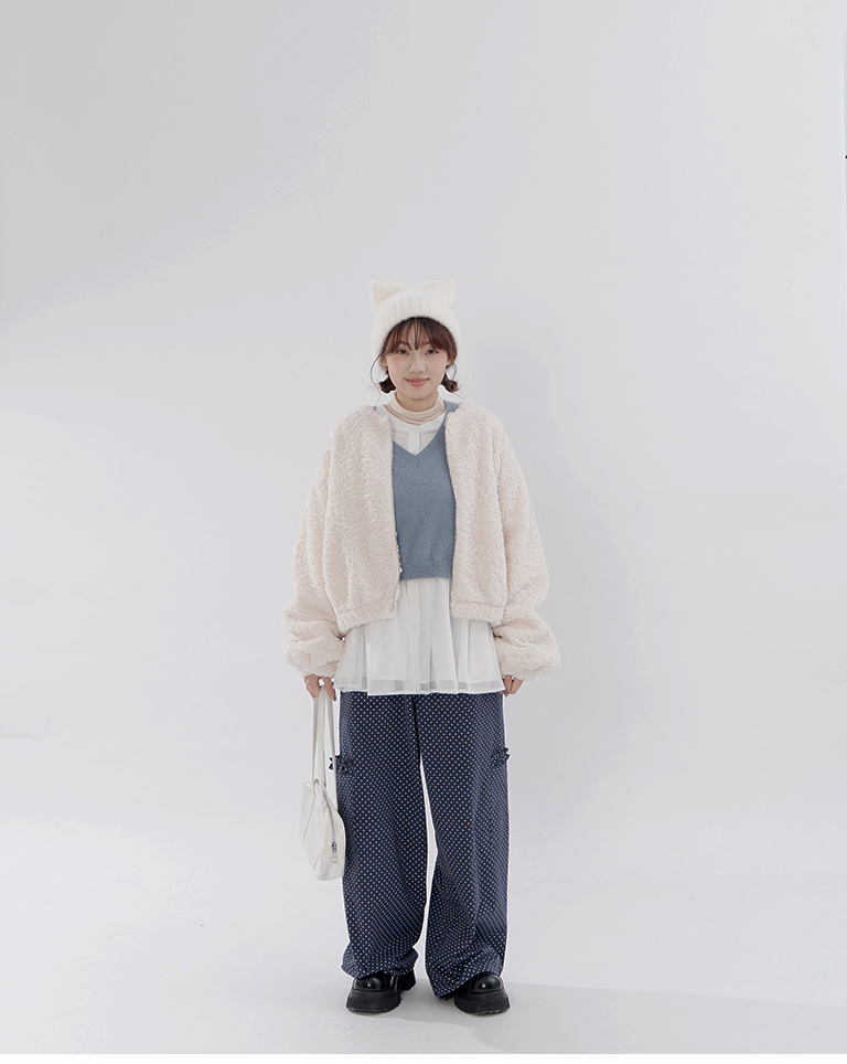 ドットフリルポケットパンツ 2色展開