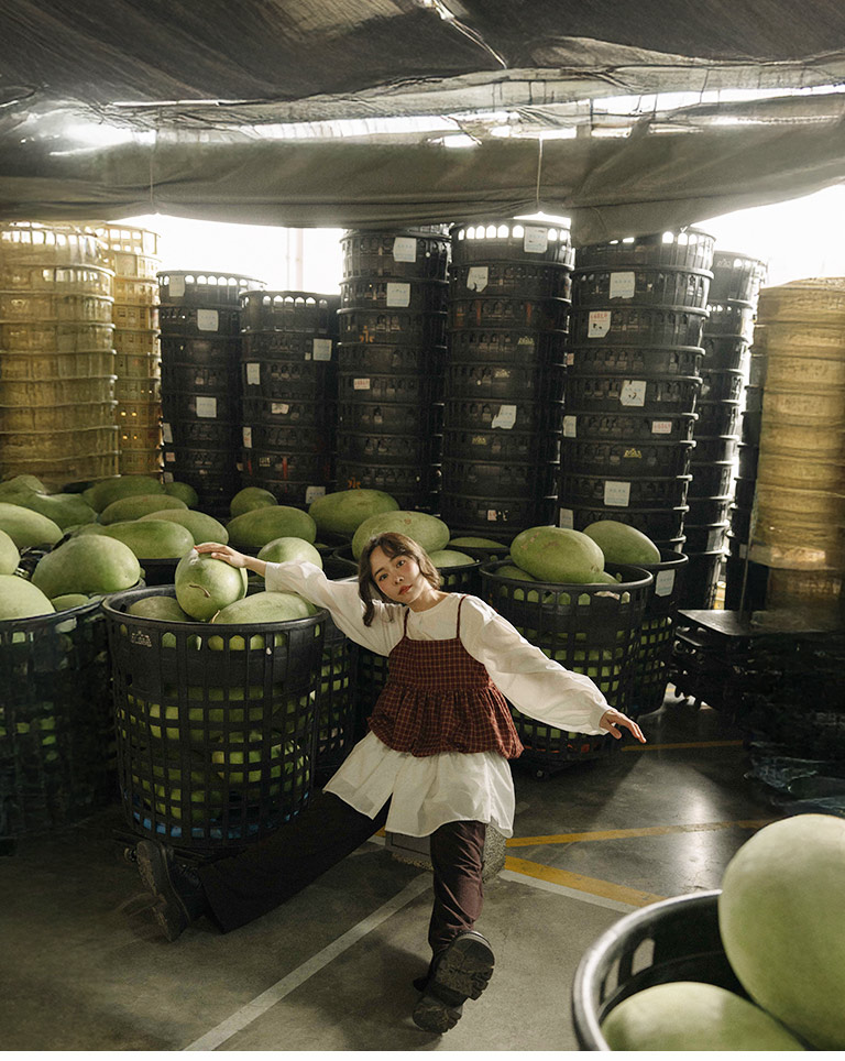 ストレートパンツ　ブラウン