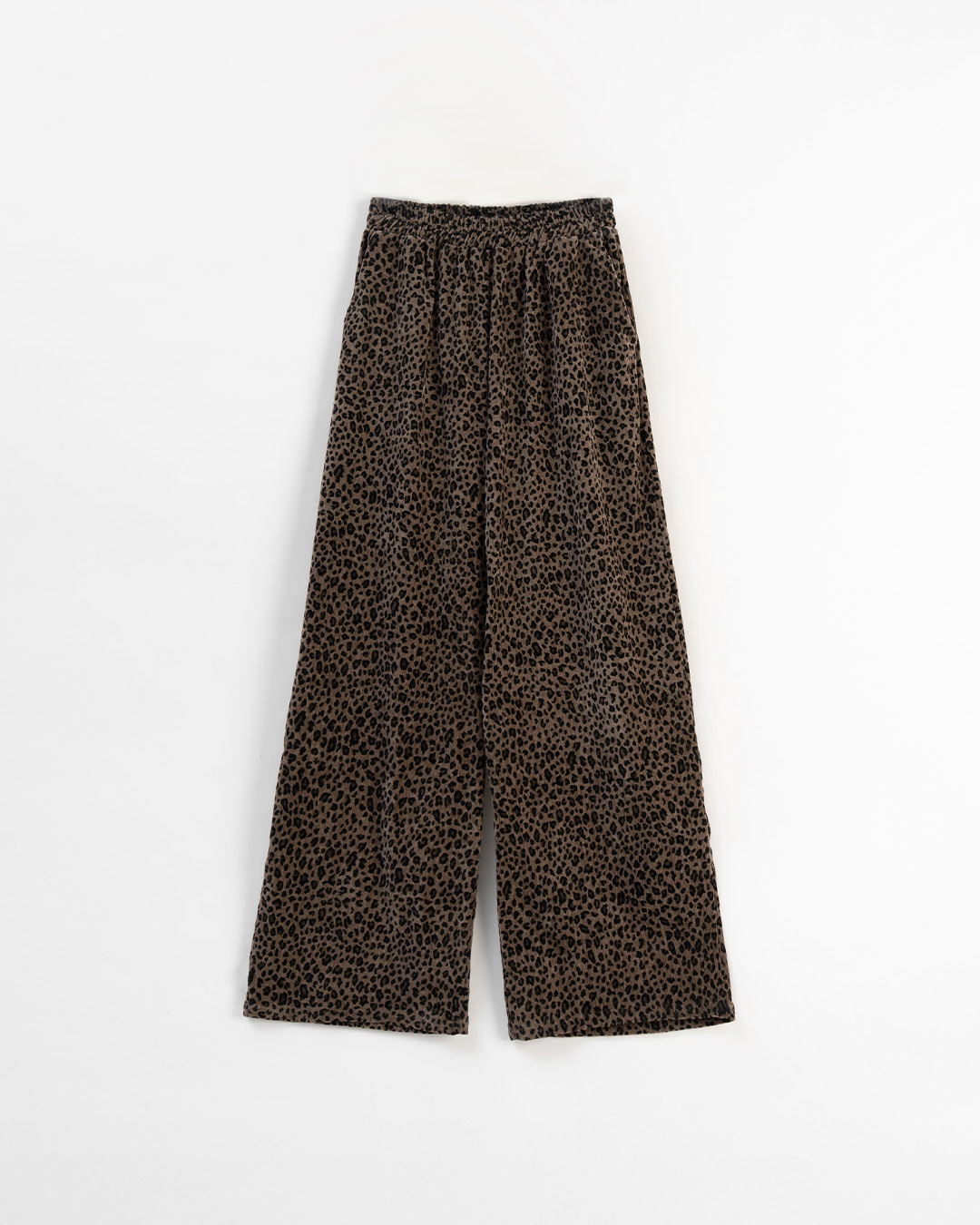 レオパード光沢フリースパンツ 2色展開