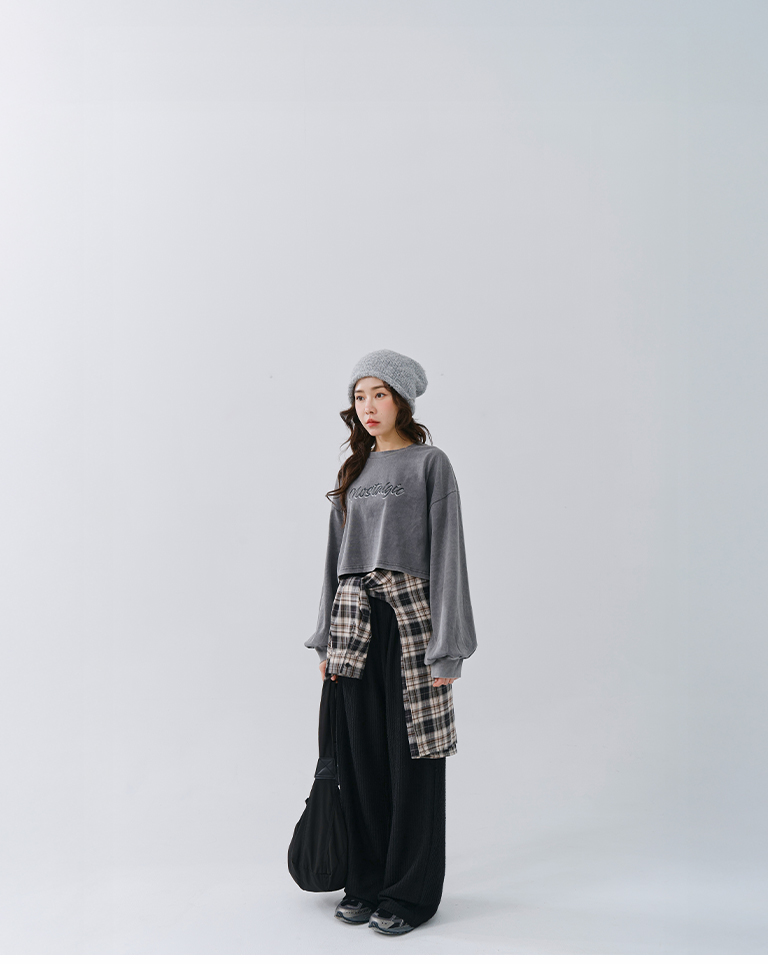 ベロアリブパンツ 2色展開