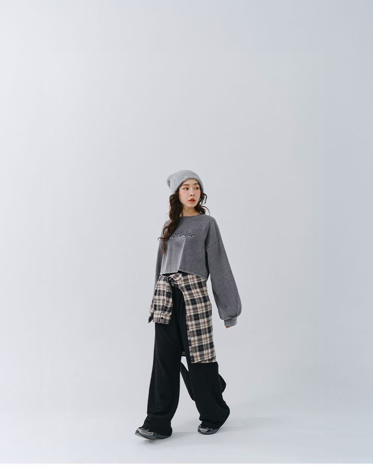 ベロアリブパンツ 2色展開