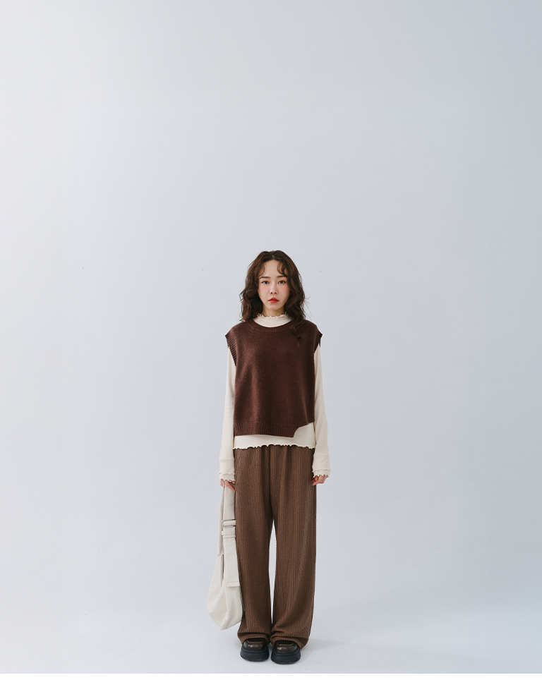 ベロアリブパンツ 2色展開