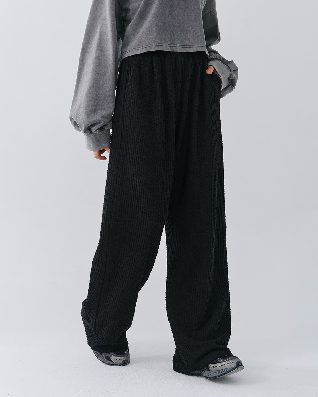 ベロアリブパンツ 2色展開