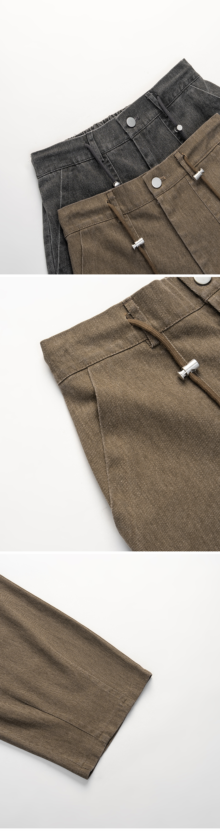 ウォッシュ加工コクーンパンツ 2色展開